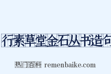 行素草堂金石丛书造句是什么意思的图片